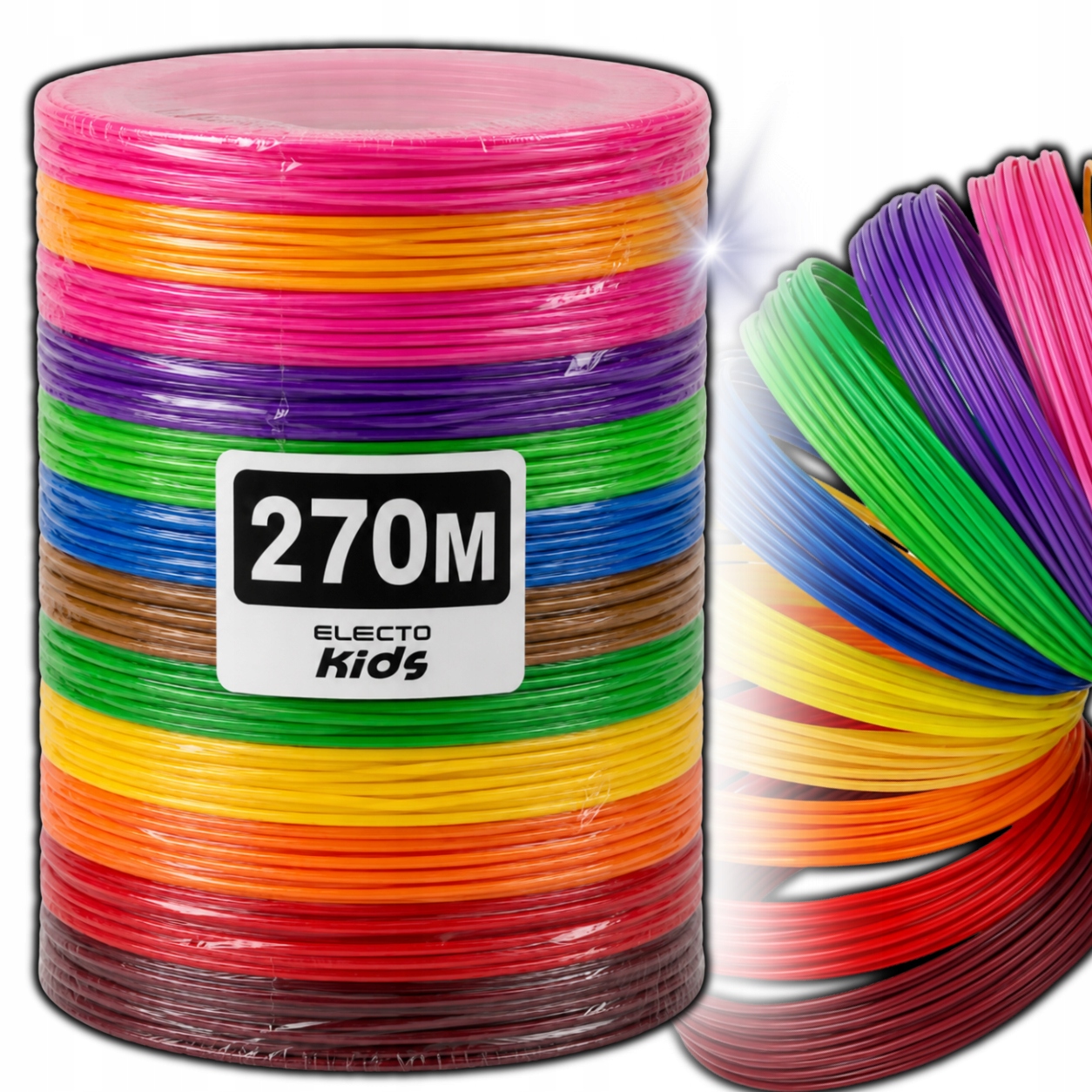 Wkłady Do Długopisu 3D Electo Filament Pla MIX Wielokolorowy 270 Metrów