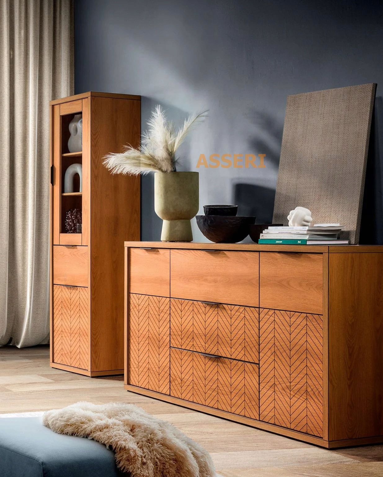 FONTI-2N regał z szufladą słupek, nóżki KARMEL Kod producenta FONTI-2