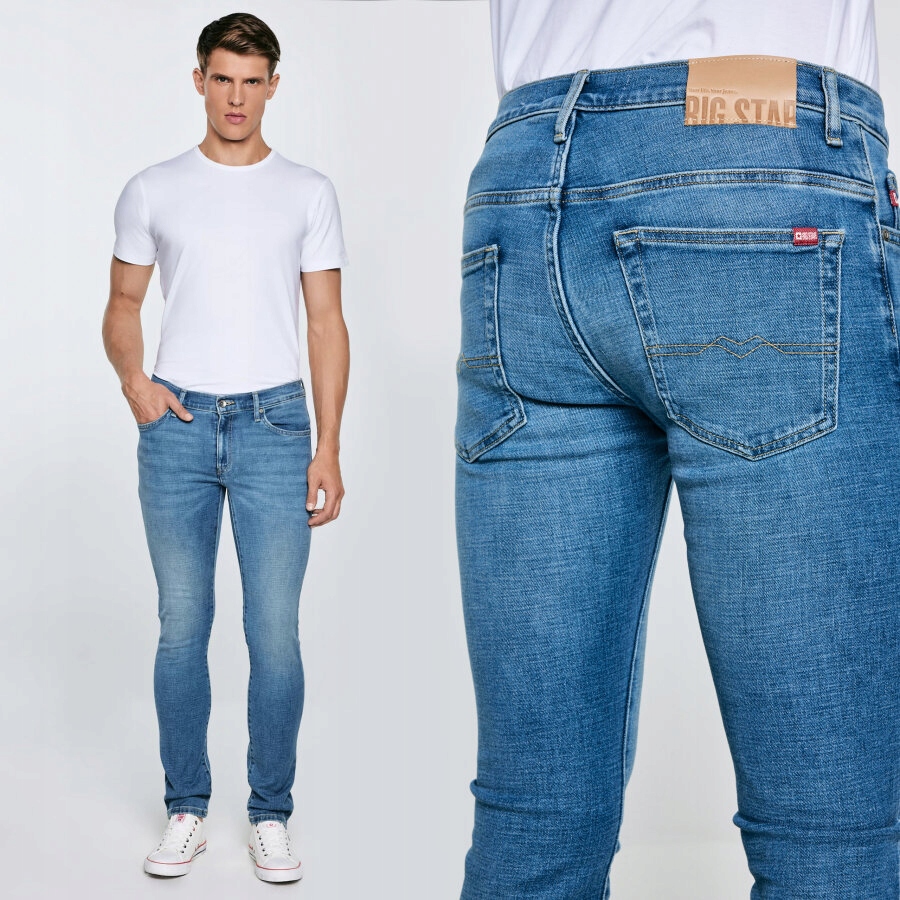 Big Star Pánské Džíny Skinny Modré Jeffray 266 W36 L34