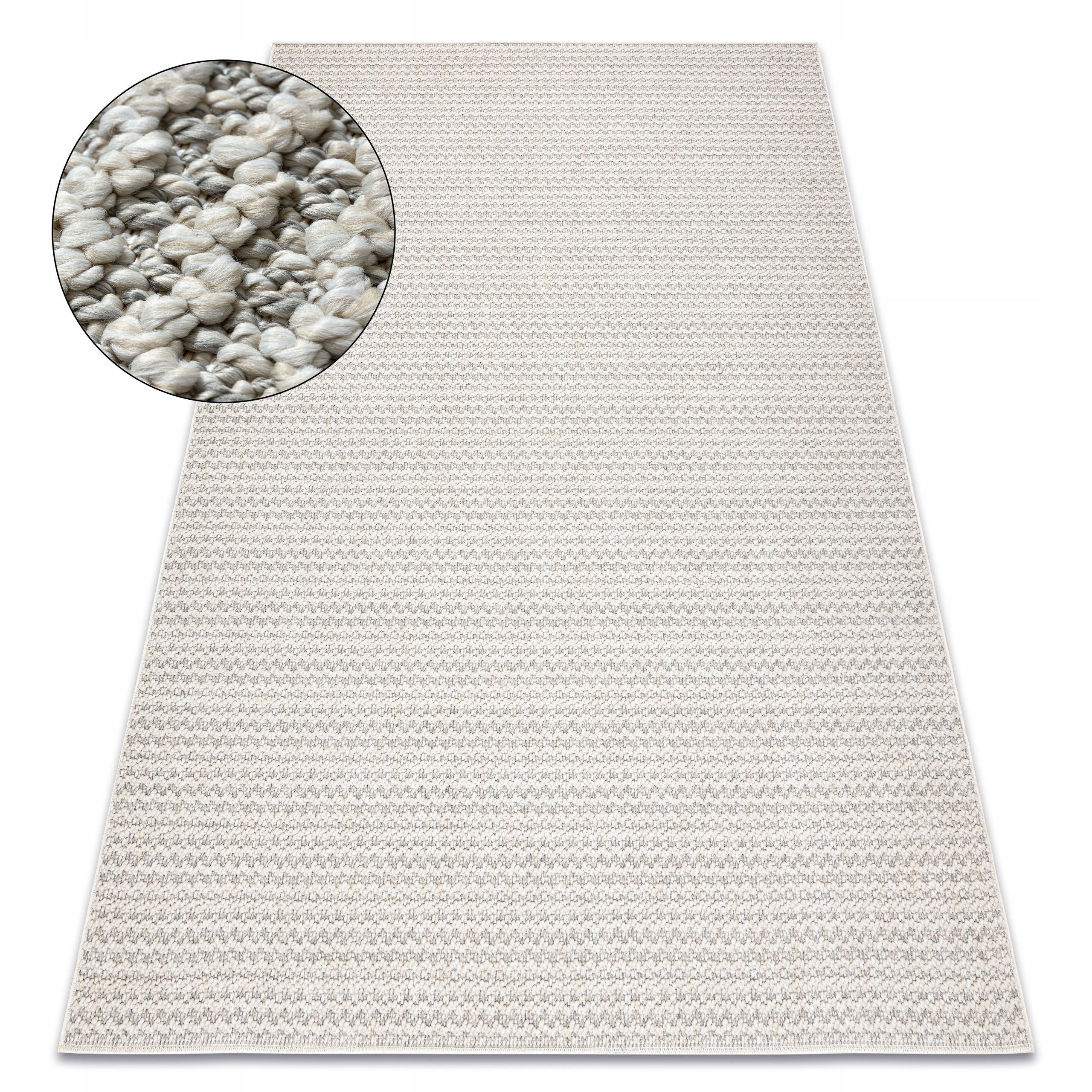 Koberec Plochý Tkaný Jersey 160x220 Boho šedý sisal outdoor #D1638