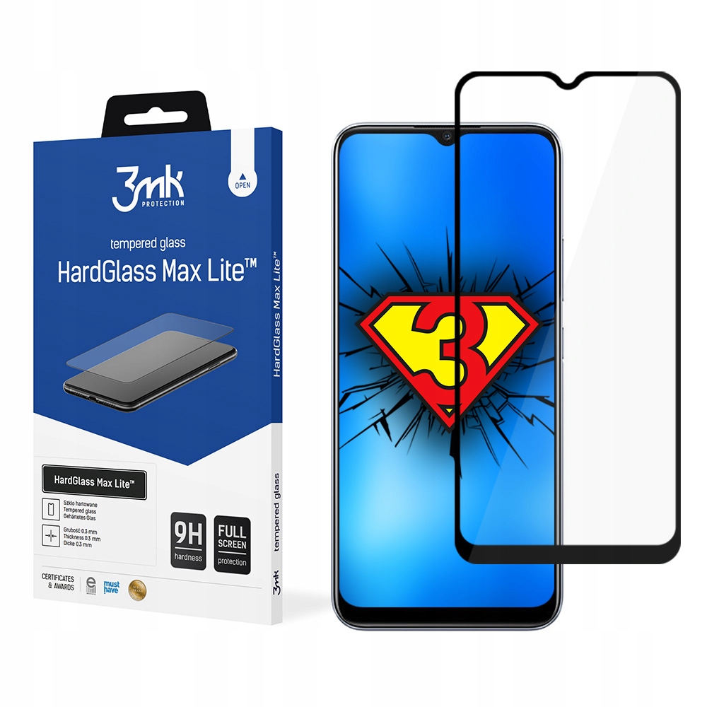 

Szkło do Realme C21 - 3mk HardGlass Max Lite