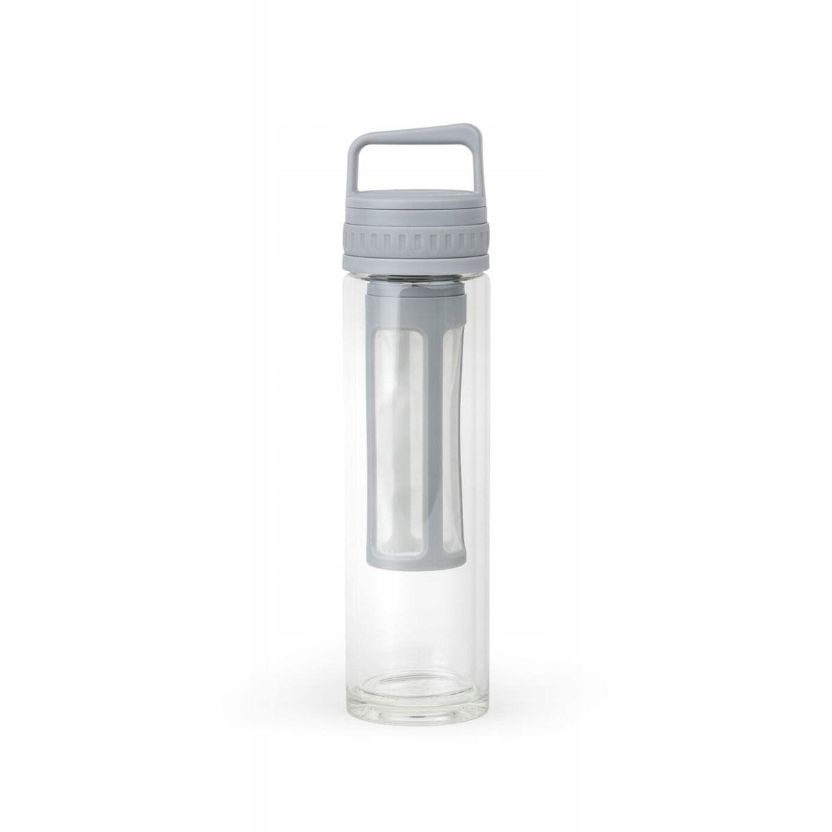 Dvoustěnná skleněná termoláhev na Cold Brew Moshi Grey, 0,6 l