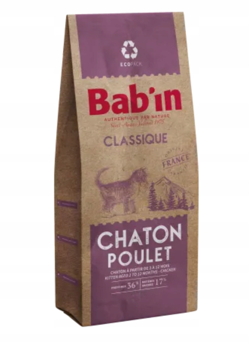 Bab'in Classic Kitten bohatá na kuřecí maso pro koťata 3 kg