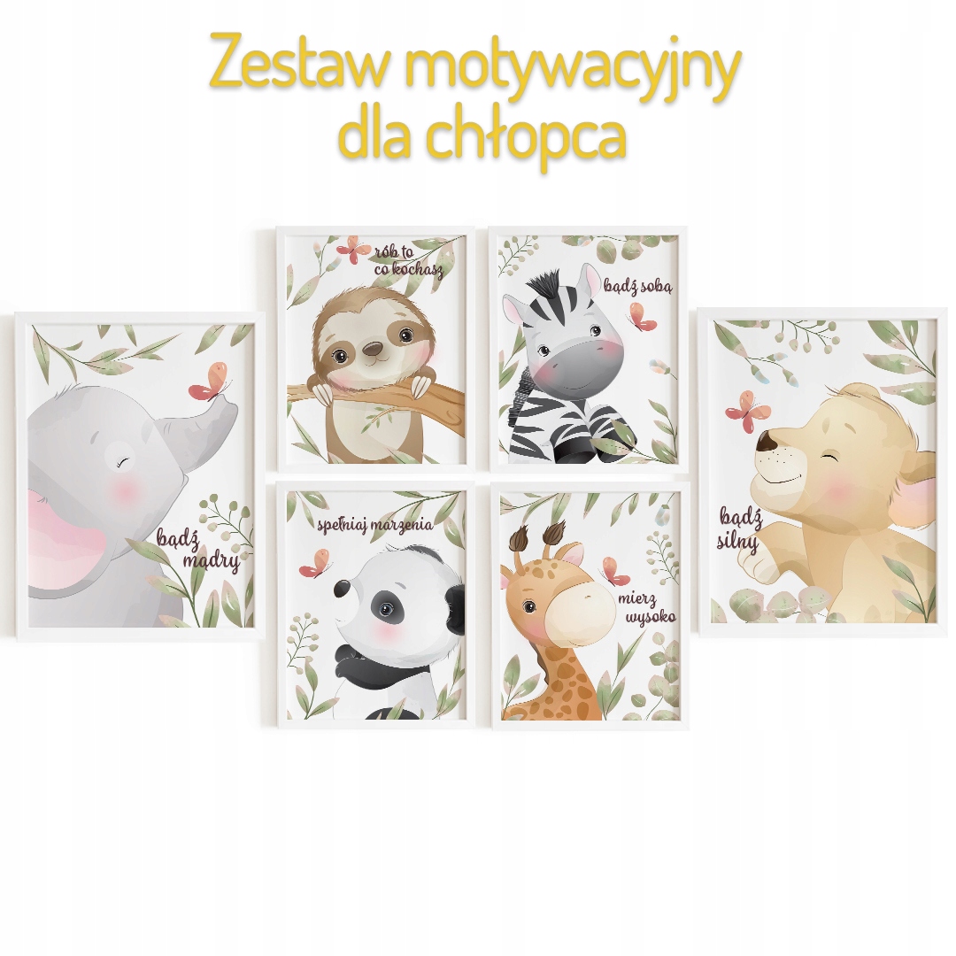 

Zestaw 6 plakatów 2 x A3 i 4 x A4 Motywacyjny