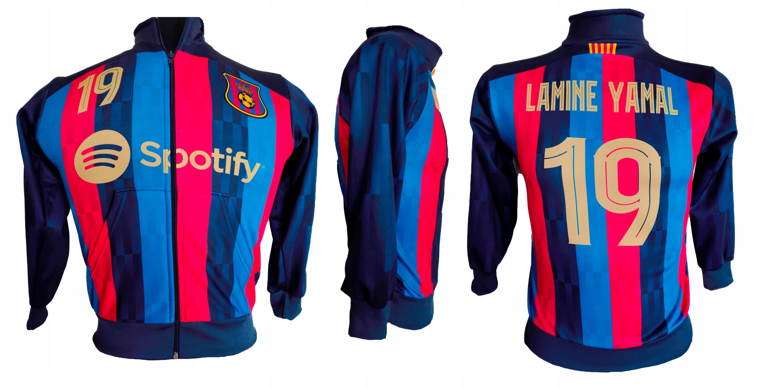 Fotbalový oblek Mikina Lamine Yamal na zip pro děti pro chlapce 146 cm