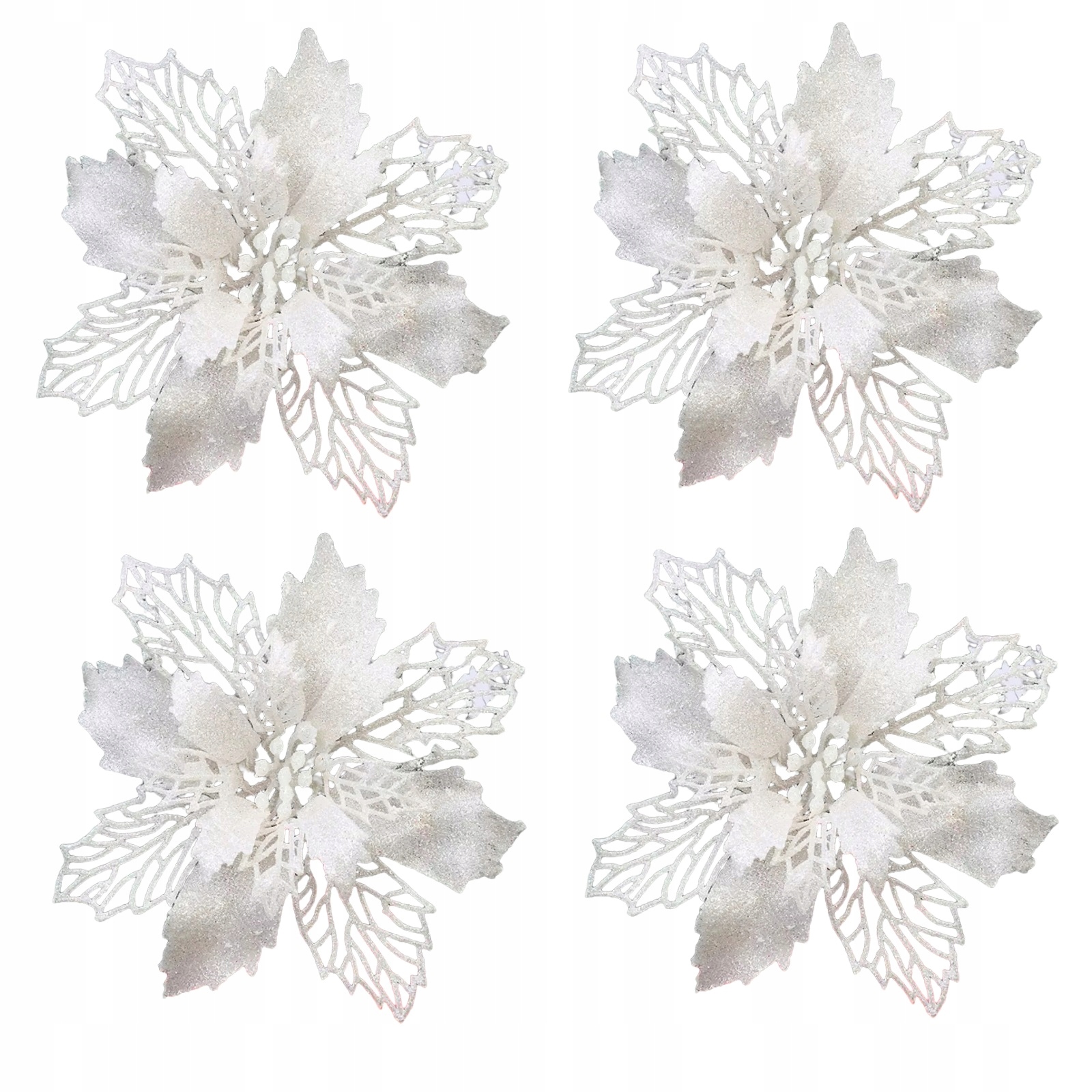 

4 X Kwiaty Poisencja choinka kwiat Gwiazda Stroik