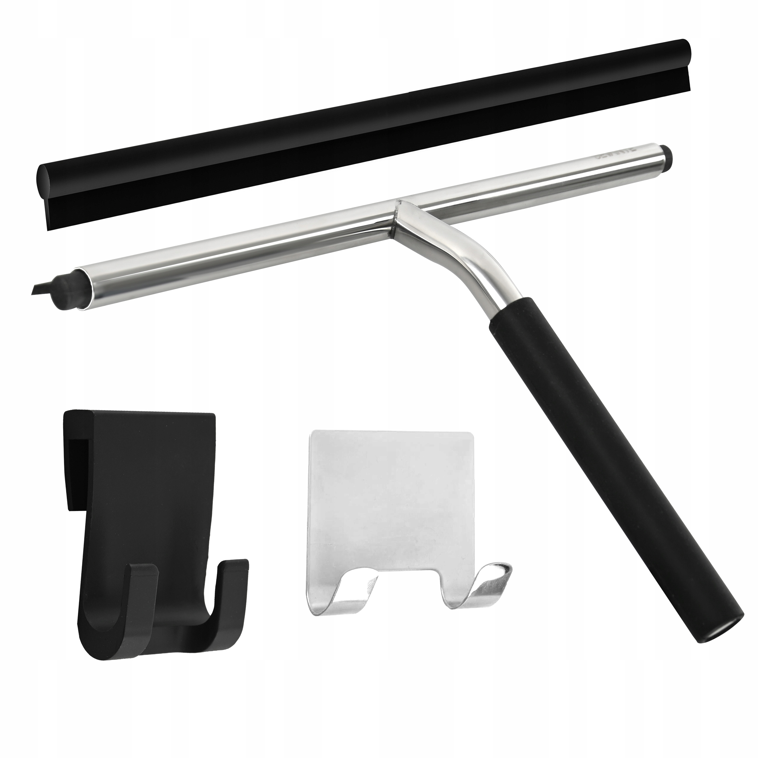 Levně Stěrka Na Vodu Pro Páru Skel Okenních Zrcadel, Kovová Myčka, Černá