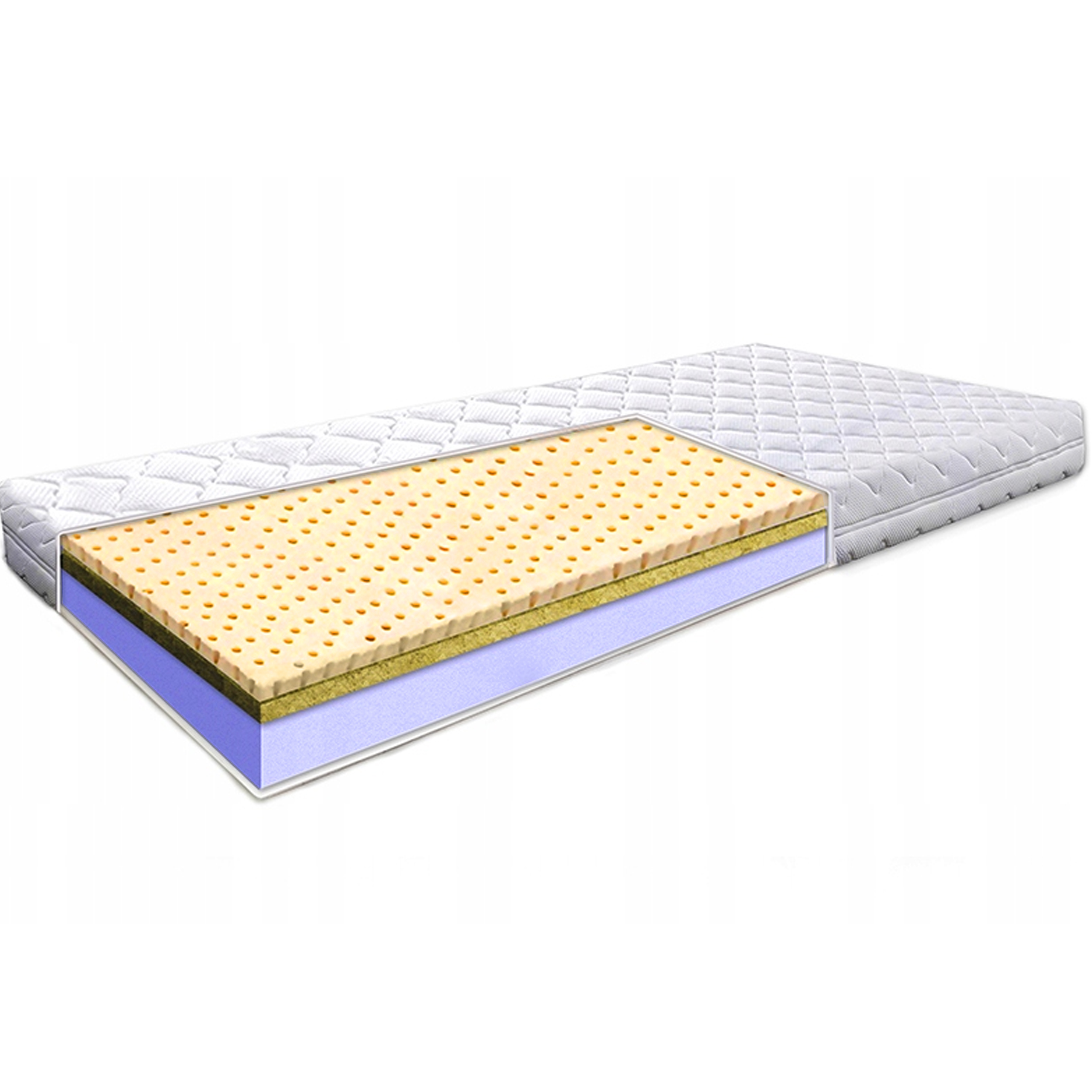 Materac piankowy 160x200 lateks trawa morska 10 cm lateksowy sprężysty H2