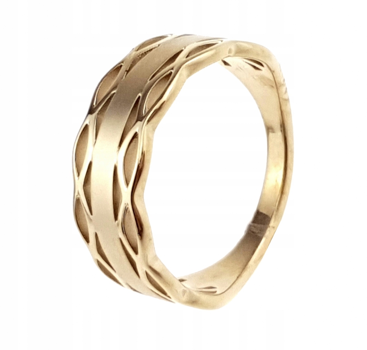 

2758 Pierścionek 18,00mm złoty stal chirurgiczna