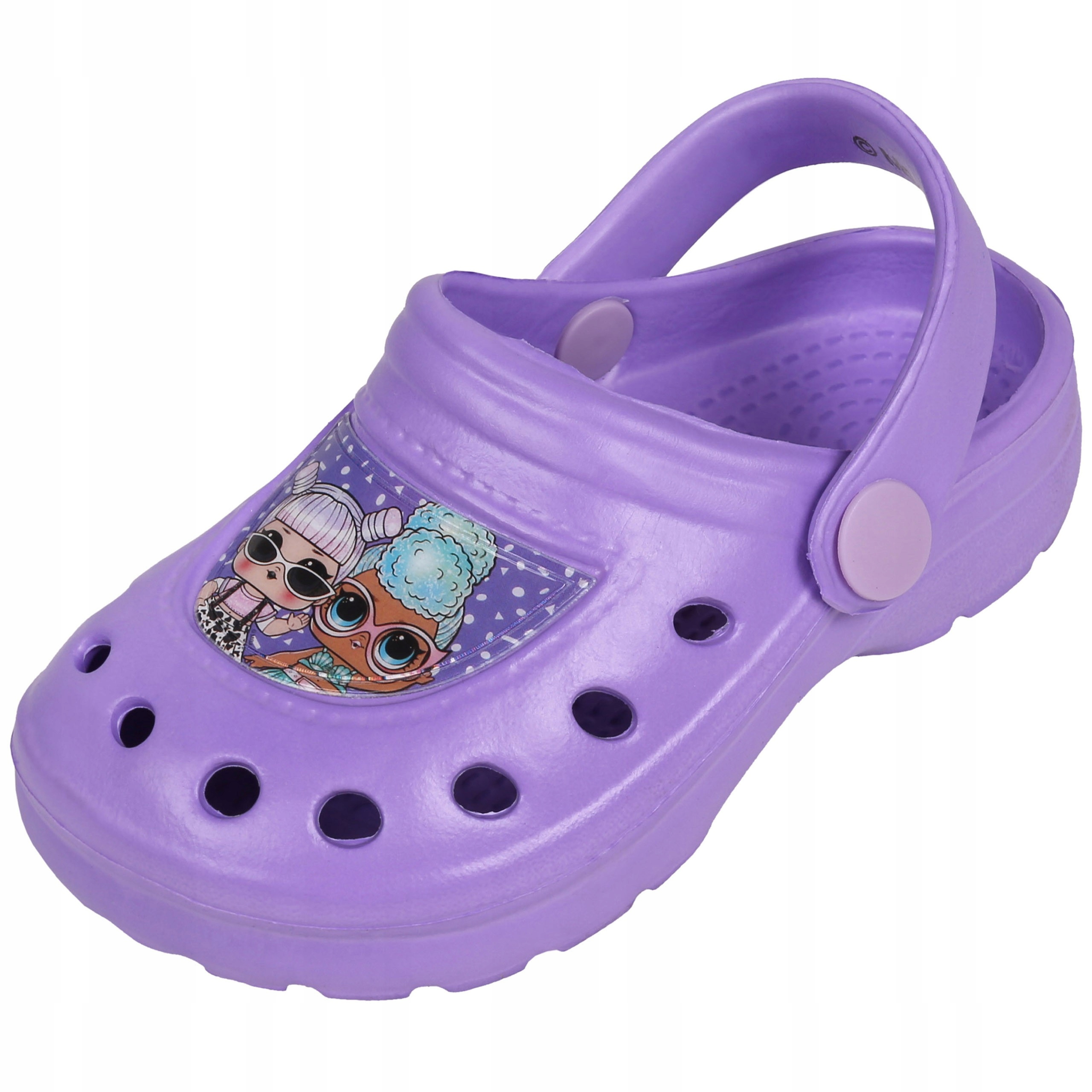 

Fioletowe klapki/croksy Lol Surprise 26-27 Eu