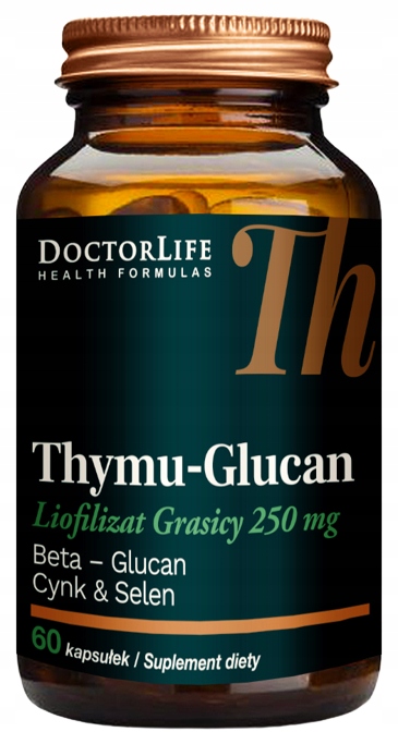 Doctor Life Thymu-Glukan Beta glukán 60kaps. Hydrolyzát týmusu Zinok Selén