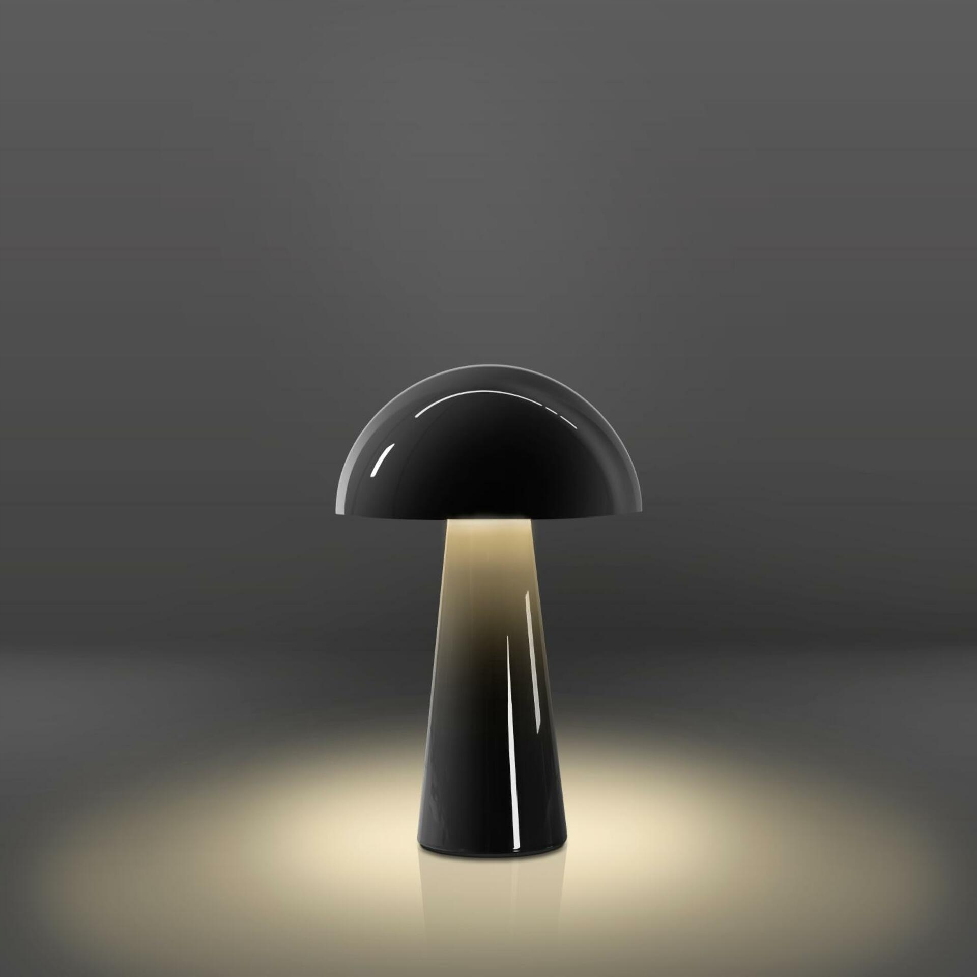 Centúry vonkajšia stolná lampa Coco čierna Usb DIM IP54