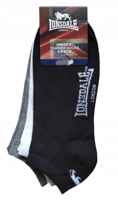 Skarpetki Lonsdale stopki r.36-39 3szt 72% Bawełna