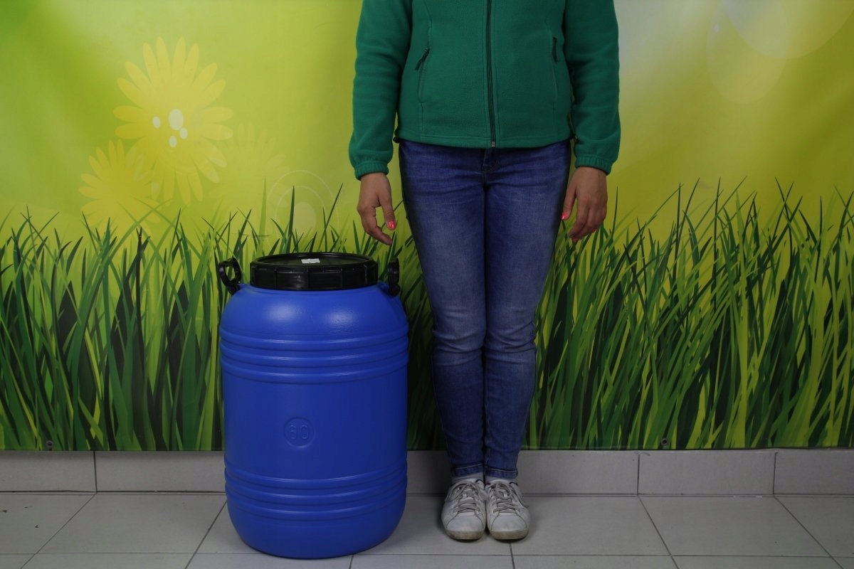 BECZKA PLASTIKOWA 60L POJEMNIK DO KISZENIA WINO NIEBIESKA CN6 60L ATEST Pojemność 60 l