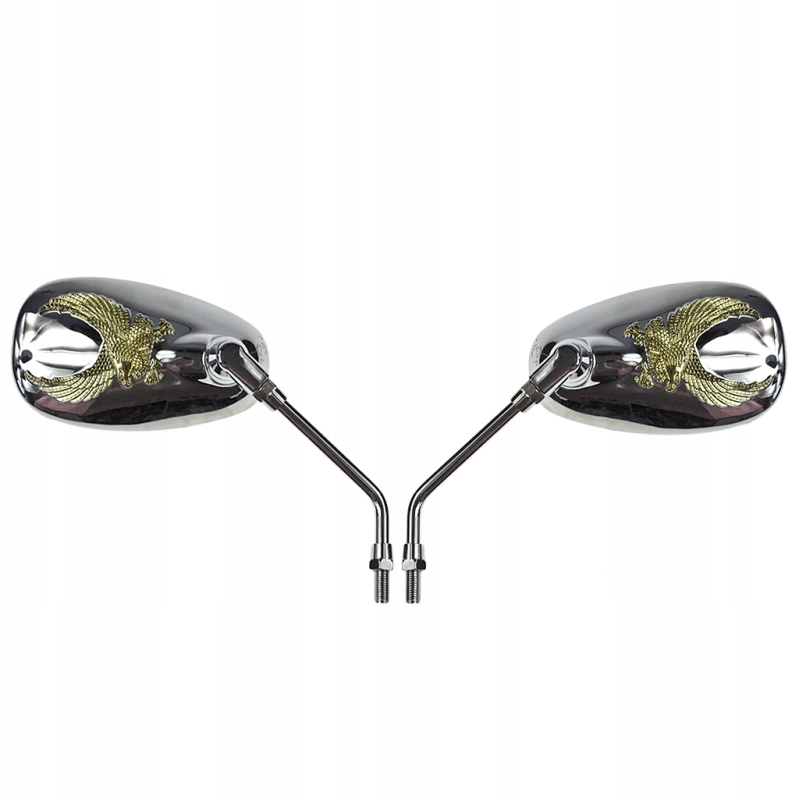 Lusterka Homologacja Gwint M10 Pp chrom z orłem para Chopper Jamaha Virago