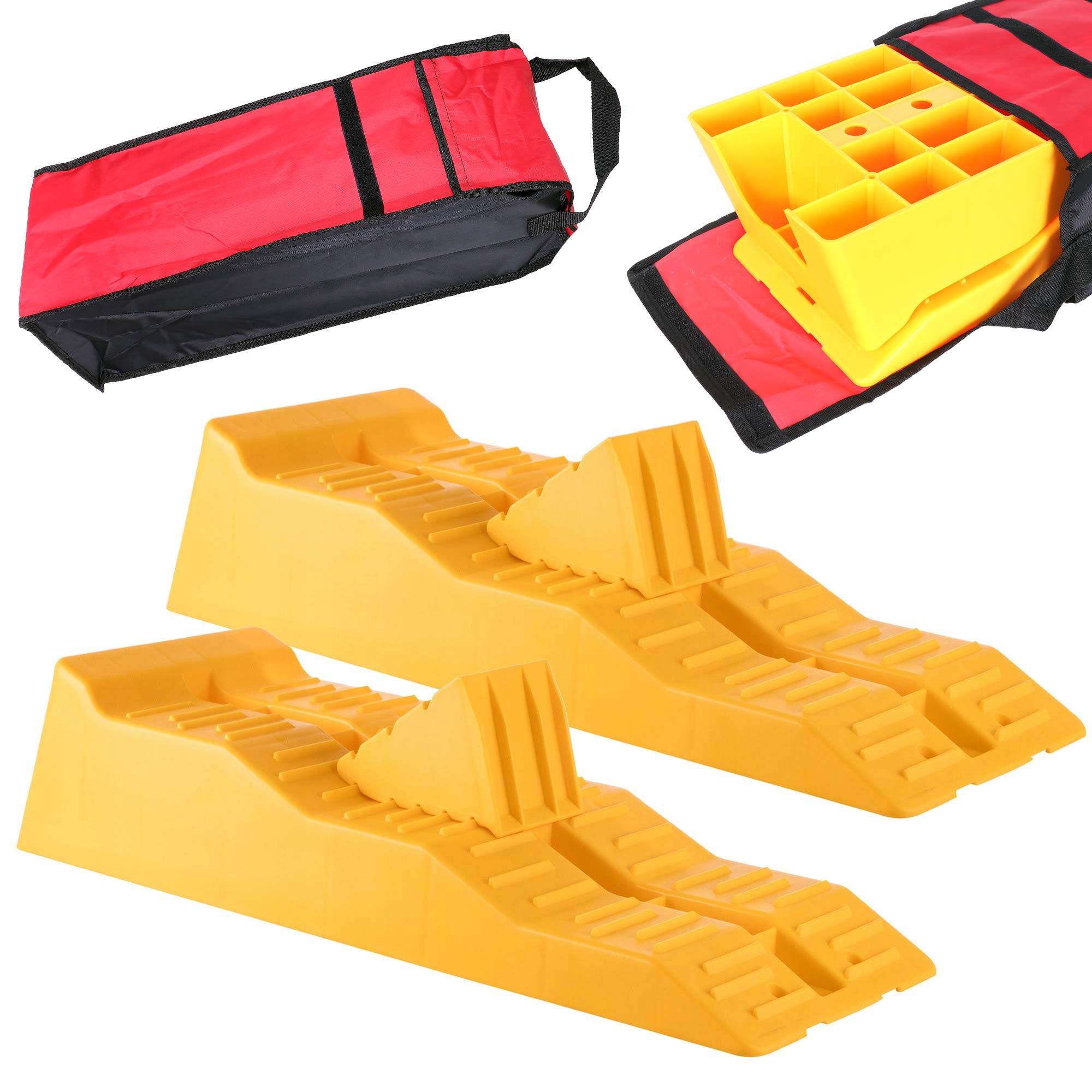 Nájezdové Vyrovnávací Podložky Pro Karavan Karavanu Sada Pouzdro