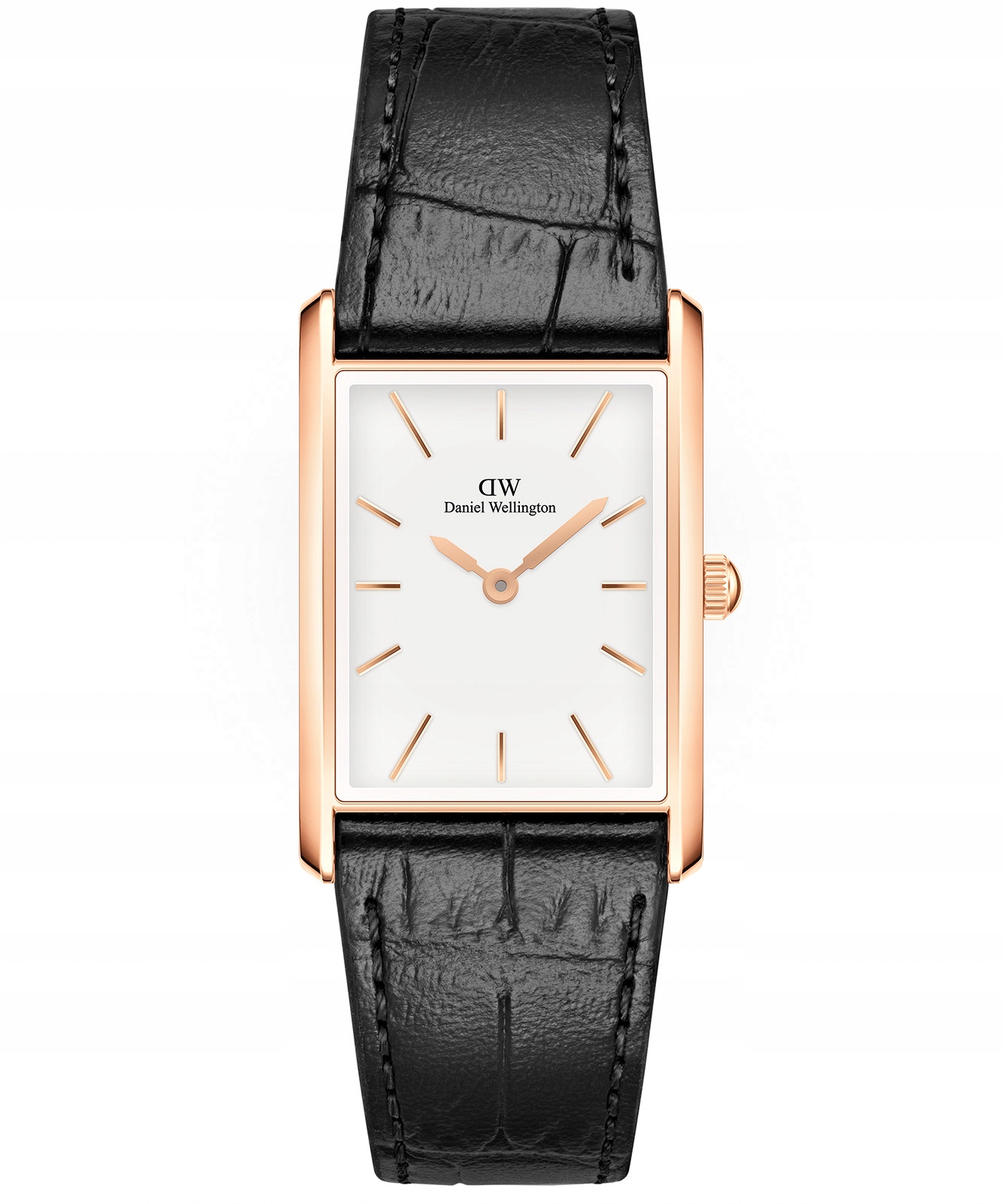 Hodinky Daniel Wellington Bound Black Crocodile Rose Gold 24 DW-DW00100698