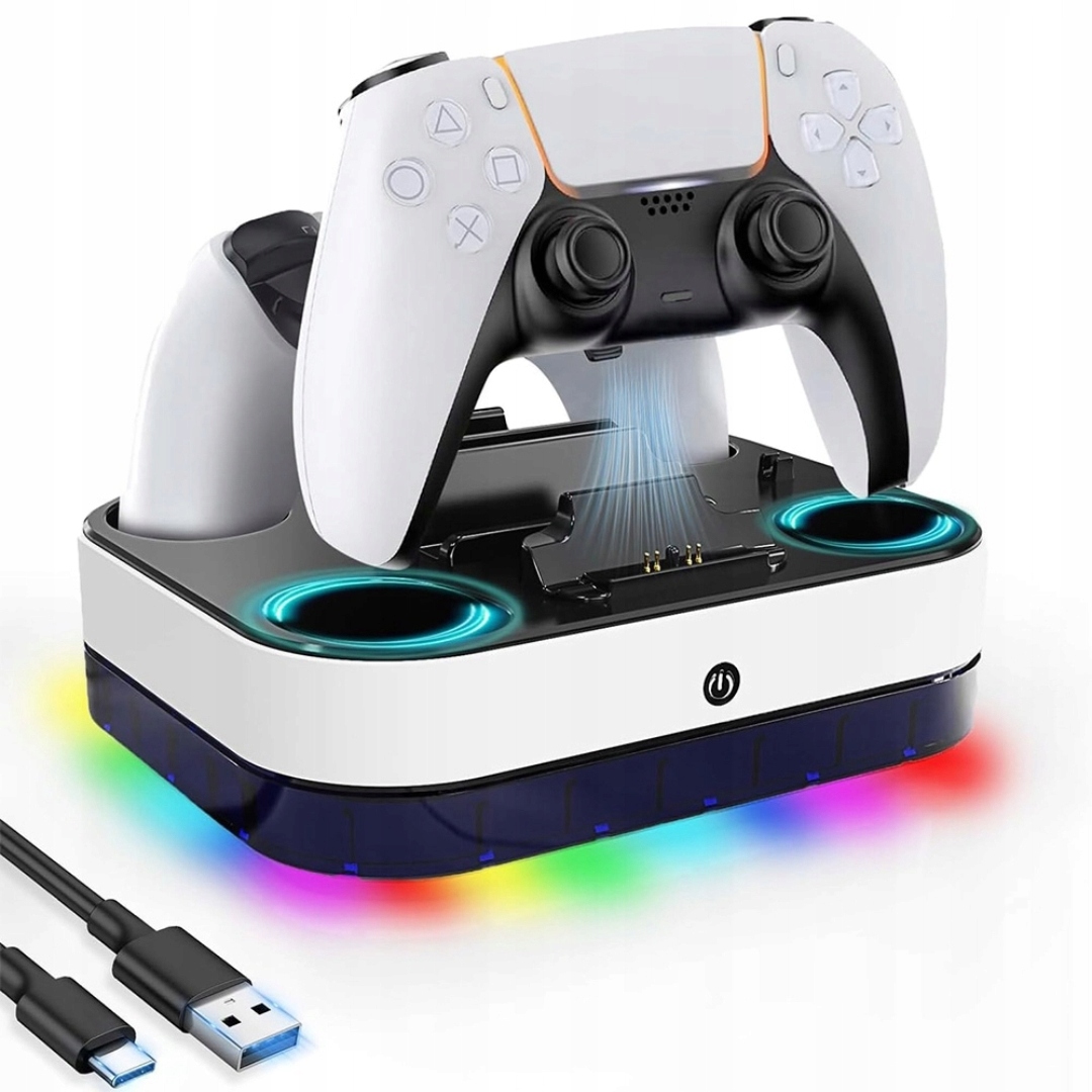 Stacja Ładująca Do Kontrolerów PS5 – Szybkie Ładowanie Dwóch Padów Jednocze