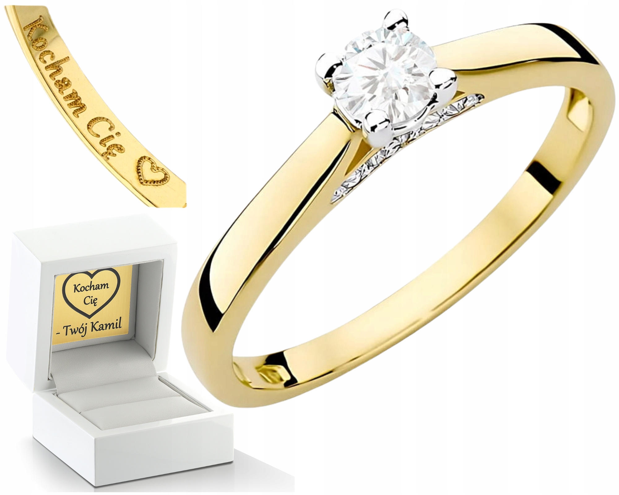 Zlatý Prstýnek S Laboratorním Diamantem