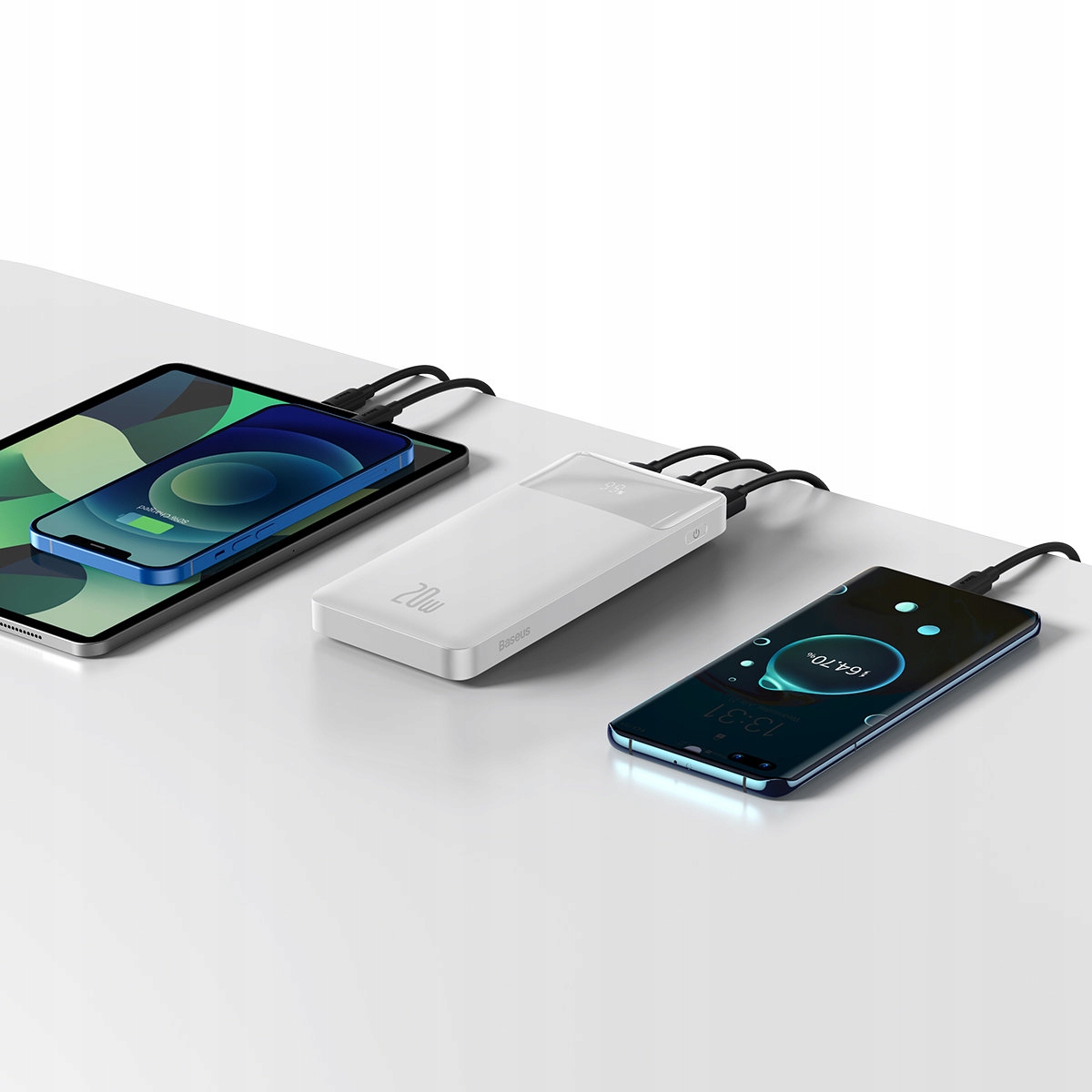 BASEUS POWERBANK LEKKI WYGODNY 10000mAh 20W SZYBKI POWER BANK USB/USB-C Liczba złączy ładujących 3
