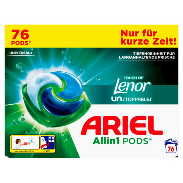 Kapsułki Ariel Touch Of Lenor All In 1 Pods 76 Szt Uniwersalne Z Płynem
