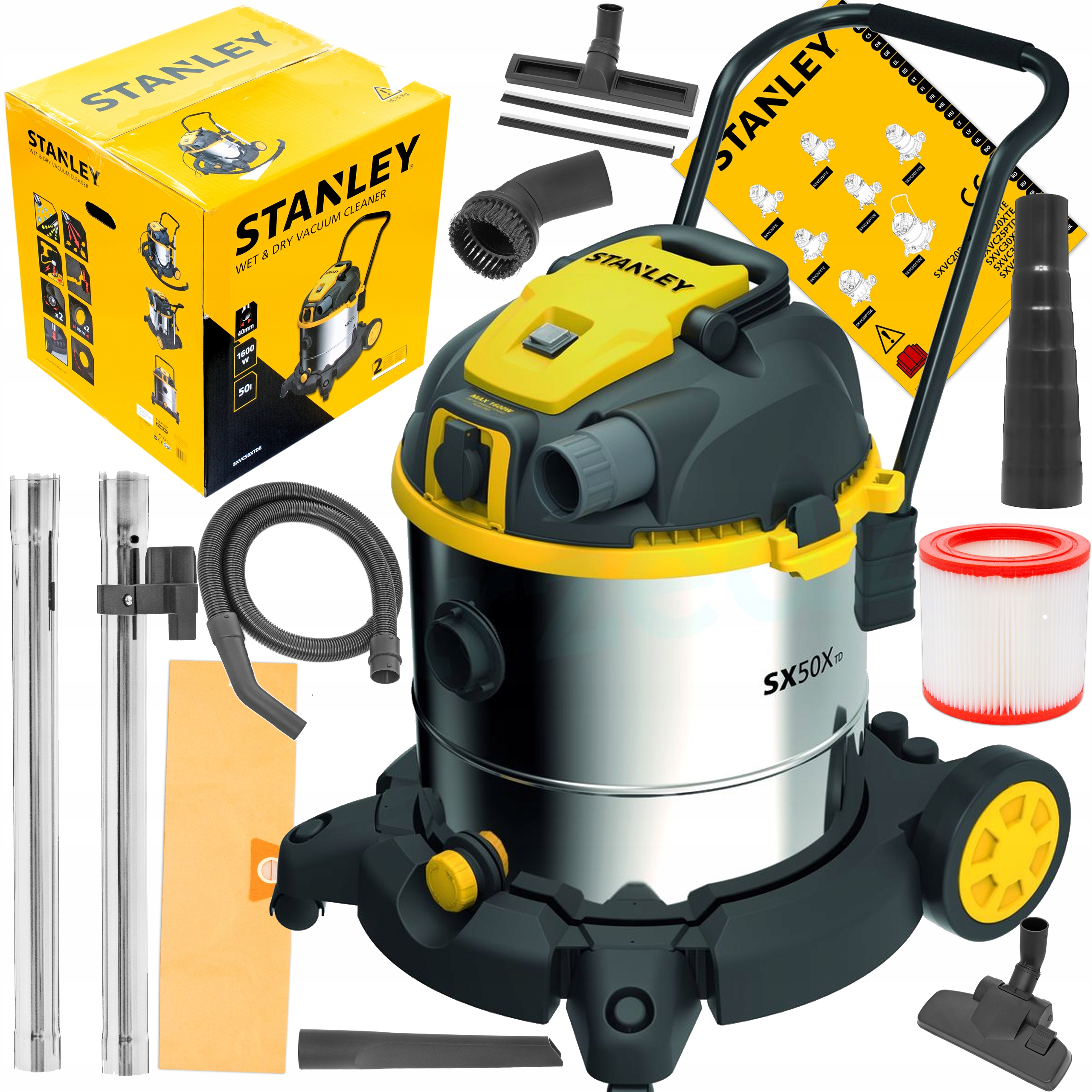 

Odkurzacz Przemysłowy Stanley Do Gipsu 3200W 50L