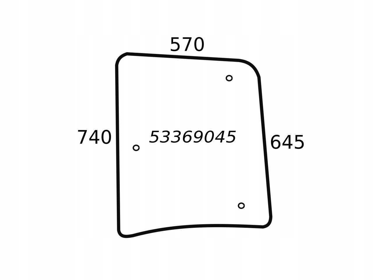 СТЕКЛО БОКОВОЕ ЛЕВОЕ ZETOR PROXIMA FORTERRA 53369045