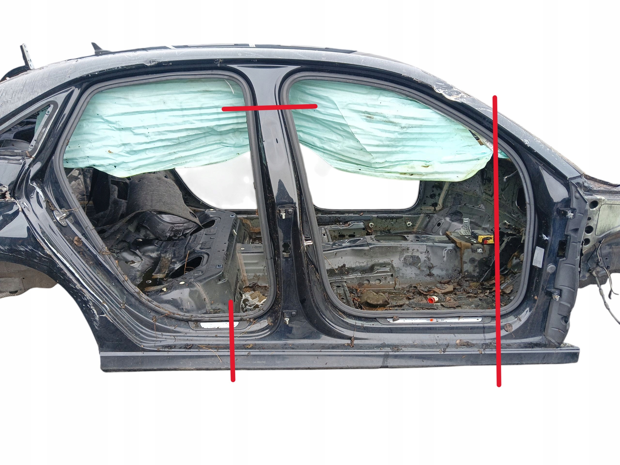 threshold right pillar B central AUDI A3 S3 8V sedan LAK: LZ9Y (13-16)