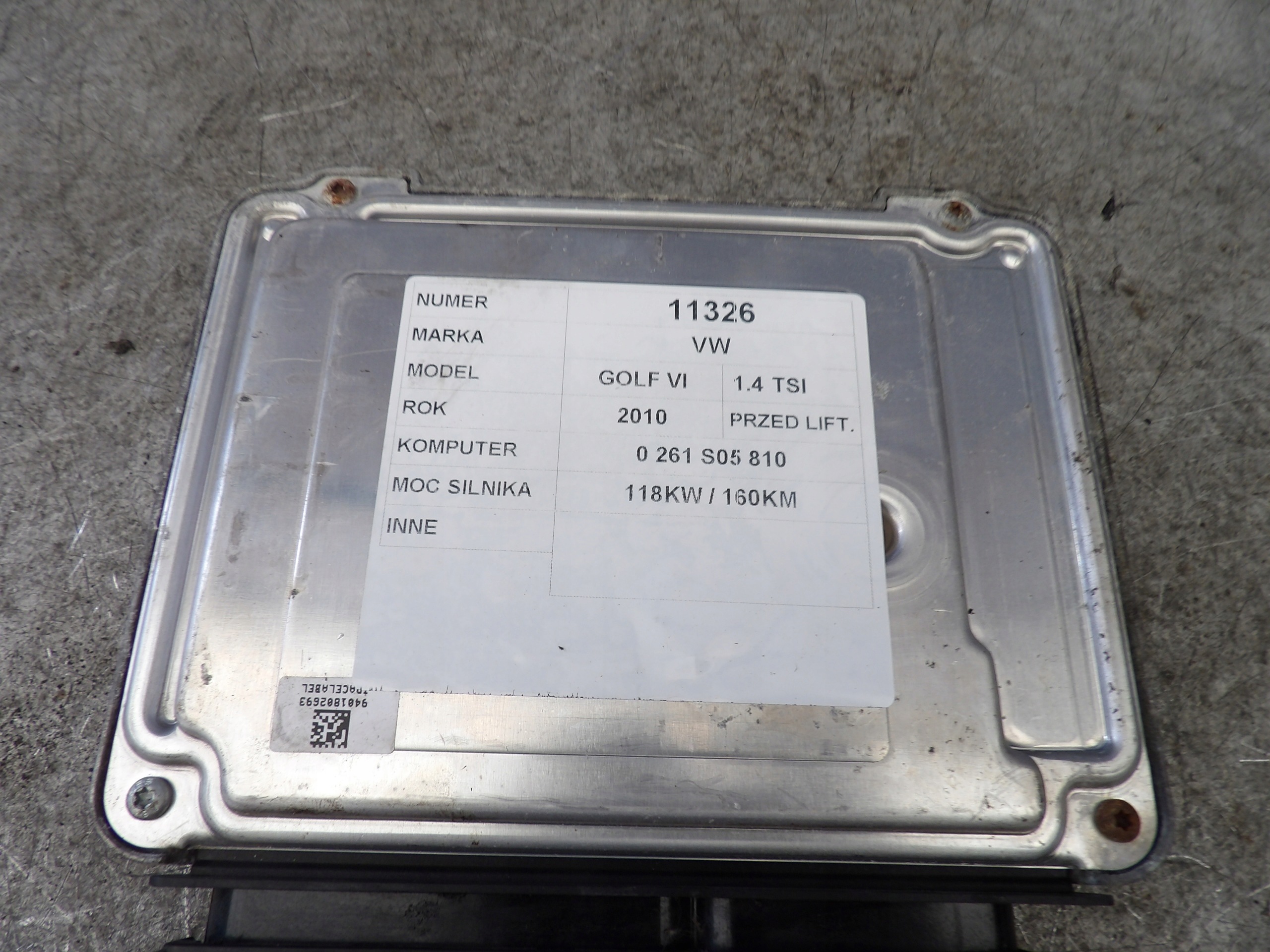 VW Golf VI 1,4 computer control unit