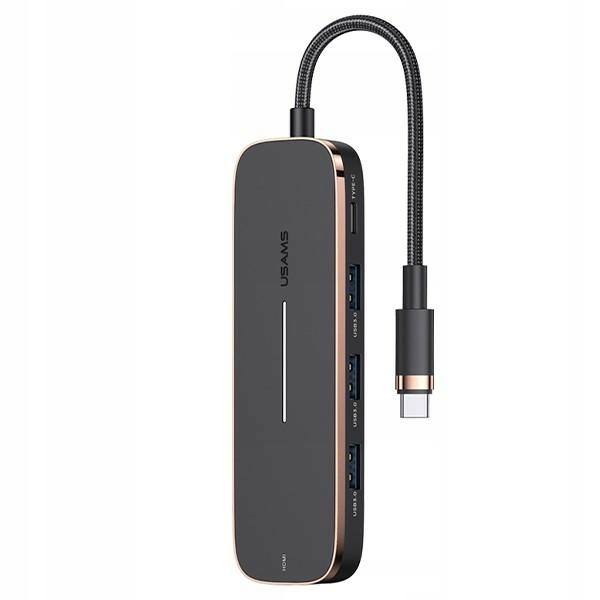 Usb-c Hub 5W1 3xUSB Usb-c Hdmi Pro Notebook Černý
