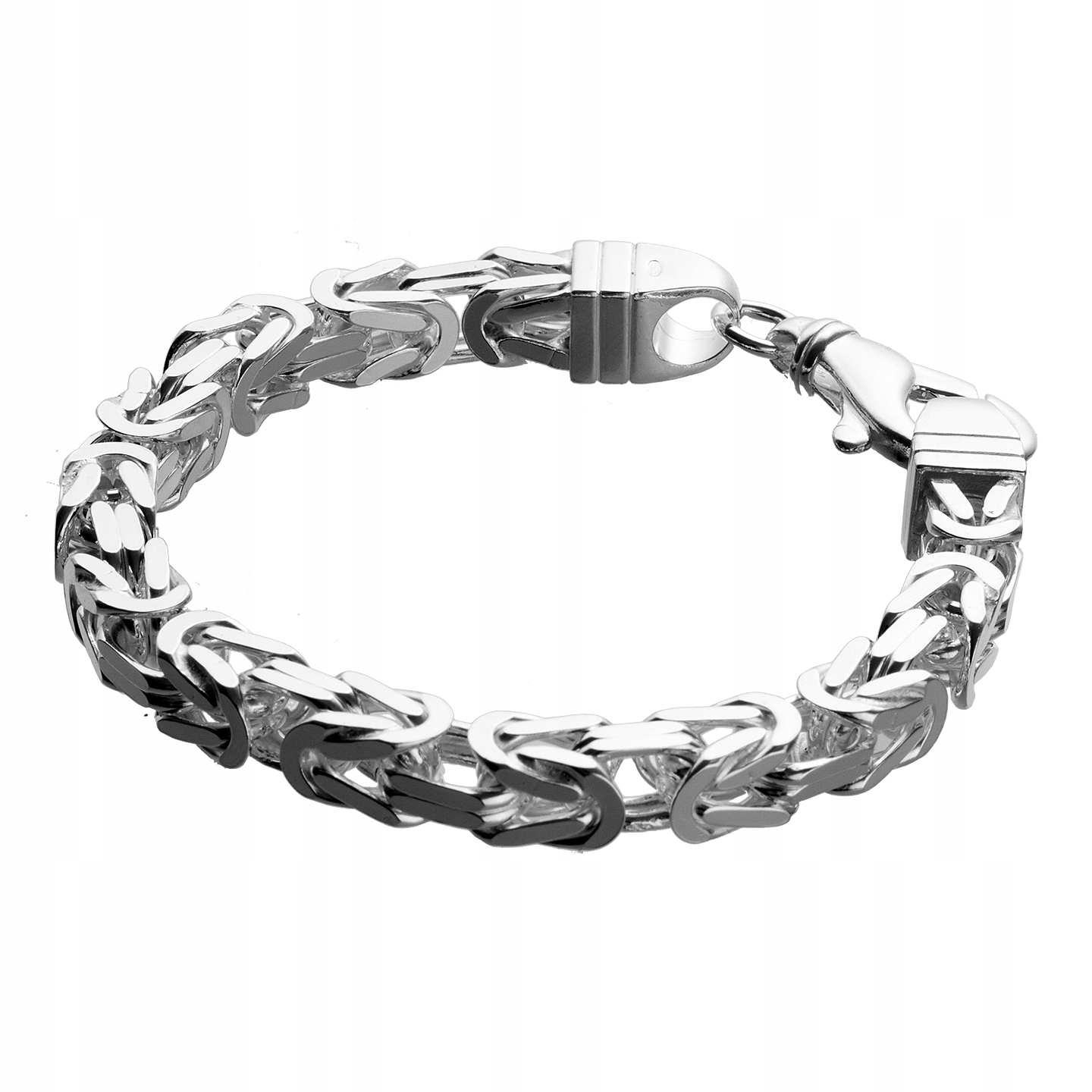 Stříbrný Náramek Královská Vazba 8 mm 24 cm