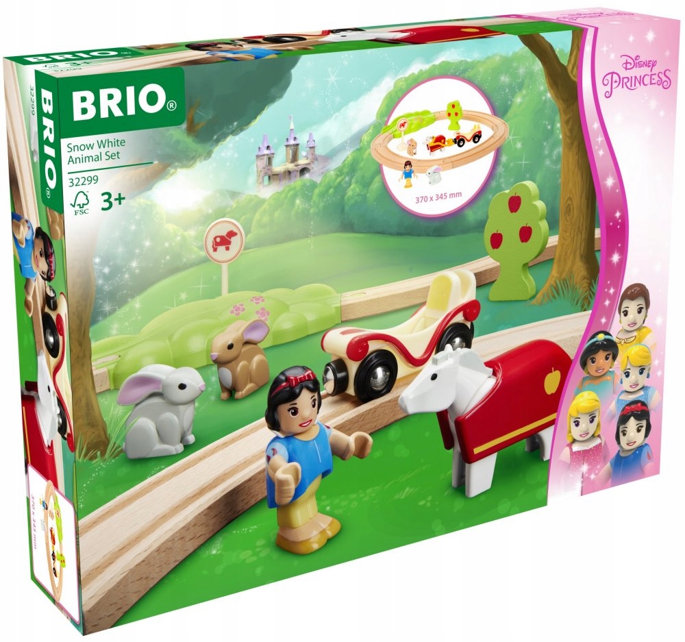 BRIO DISNEY PRINCESS POCIĄG NA BATERIE KRÓLEWNA ŚNIEŻKA FIGURKI + AKCESORIA