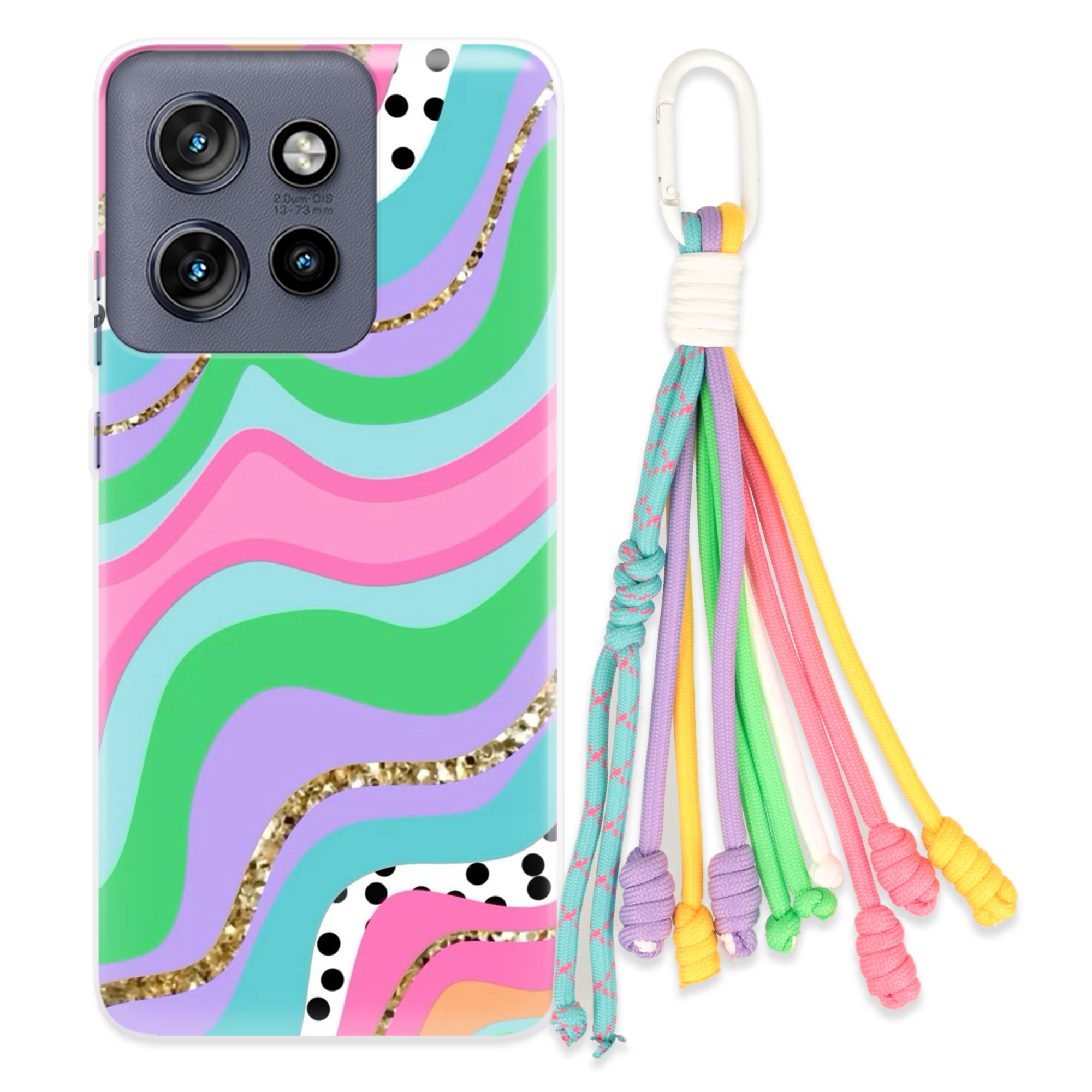 Puzdro pre Motorola Edge 50 Neo Ocronne| Kľúčenka Šnúrky Pastelove| Roztomilé Wz