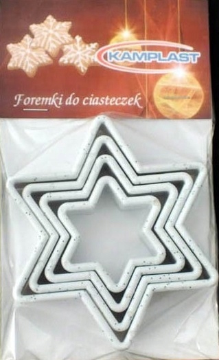foremki - wykrawacze plastikowe gwiazdki 4szt. — 2
