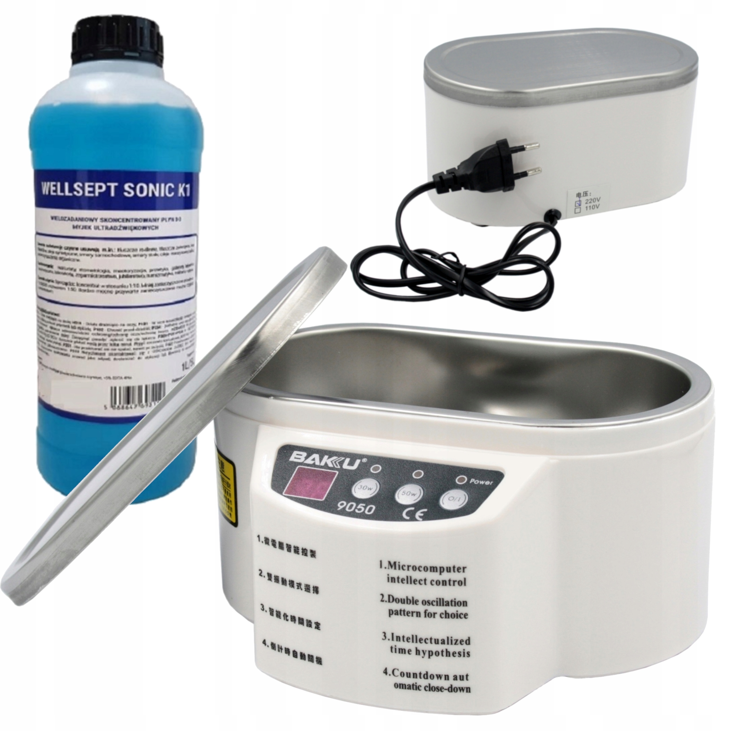 Ultrazvuková Sterilizátorová Myčka 600 ML Na Ocel A Šperky, Mycí Prostředek