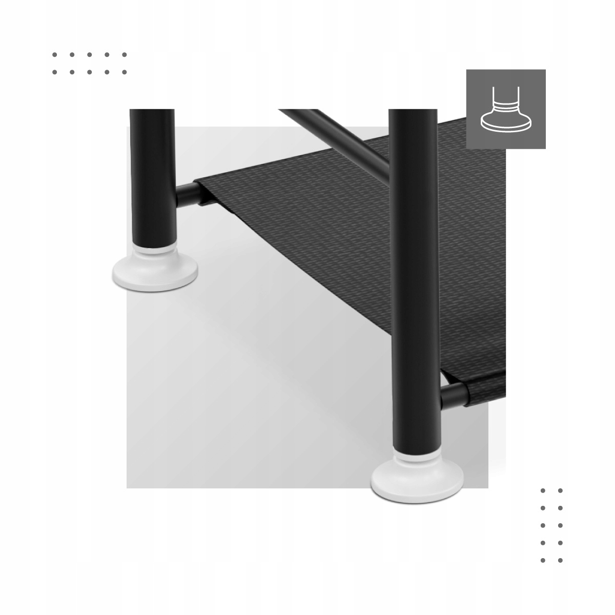 WIESZAK STOJĄCY NA UBRANIA BUTY STOJAK SZAFA METAL Wysokość mebla 153 cm