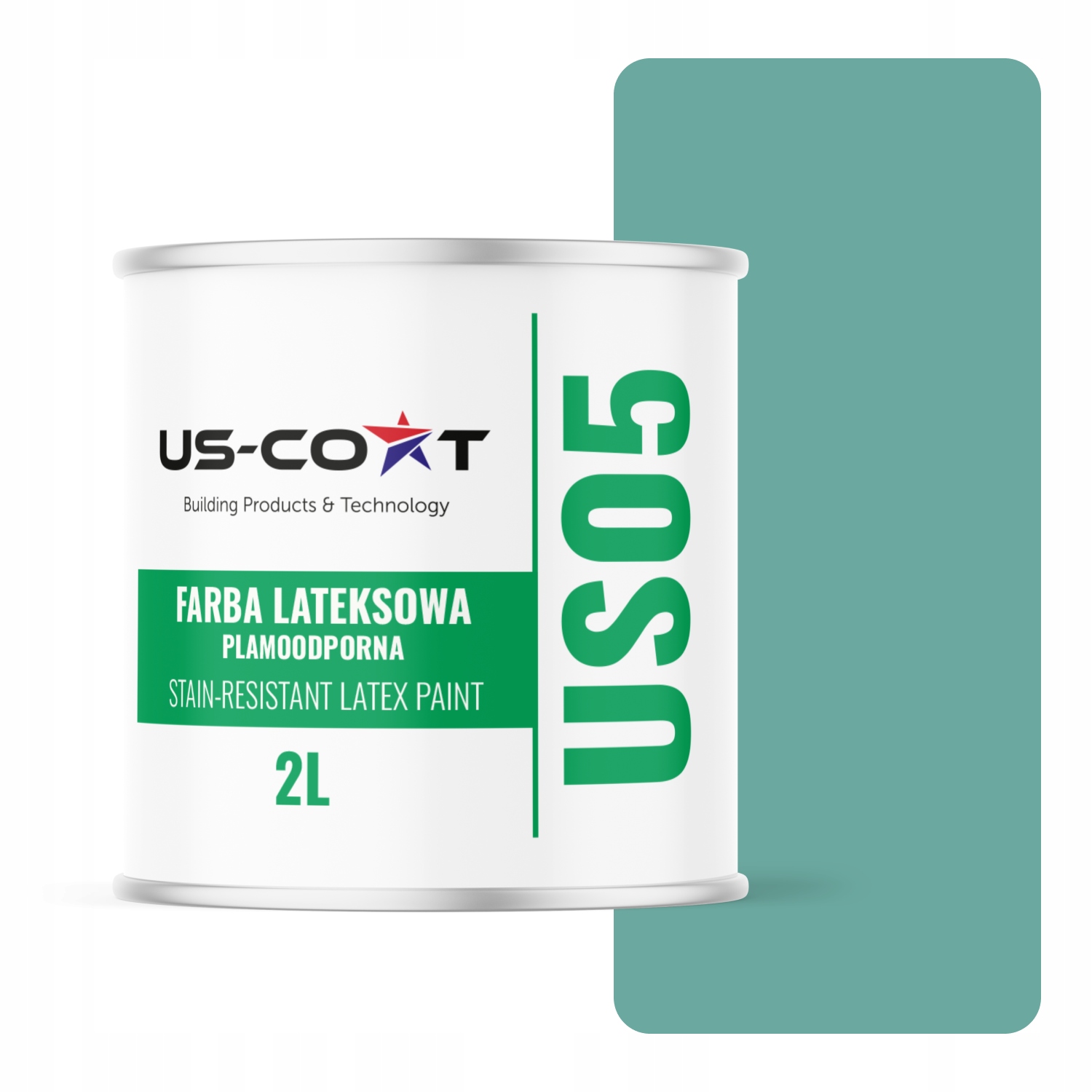 Latexová Farba Odolná Voči Škvrnám Mätová Tmavá H1533 2L Matná Na Steny