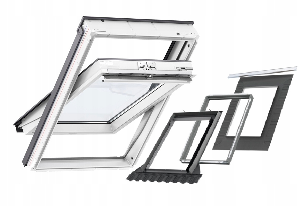 Okno dachowe Velux Glu MK06 0061 78x118 kołnierz Edw 2000 z Bdx Bfx