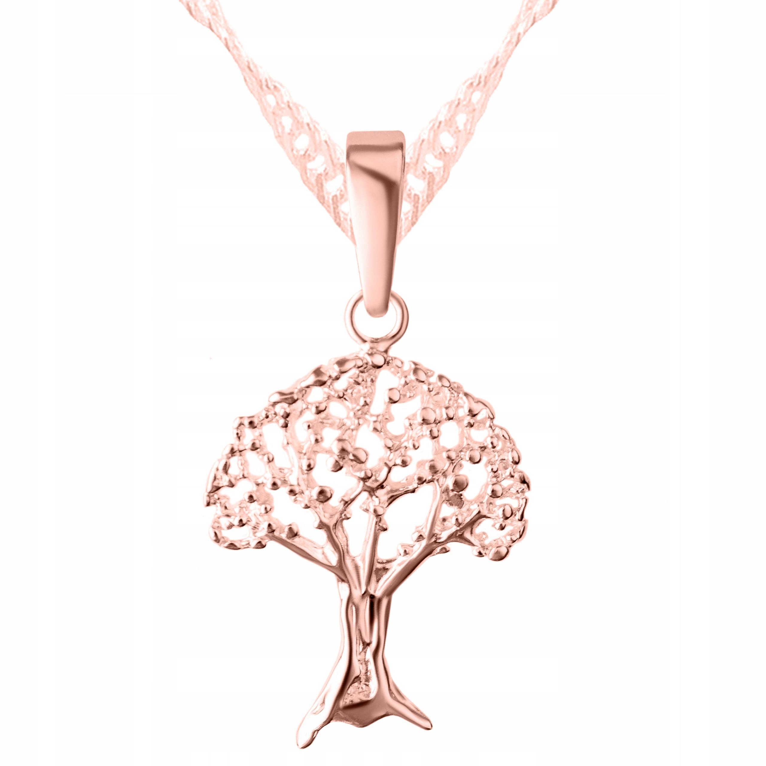 Pozlacený náhrdelník se stromem života Strom štěstí Stříbro 925