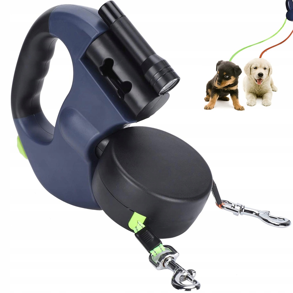 Levně Vodítko Automat pro dva psy 10 kg Elastická páska