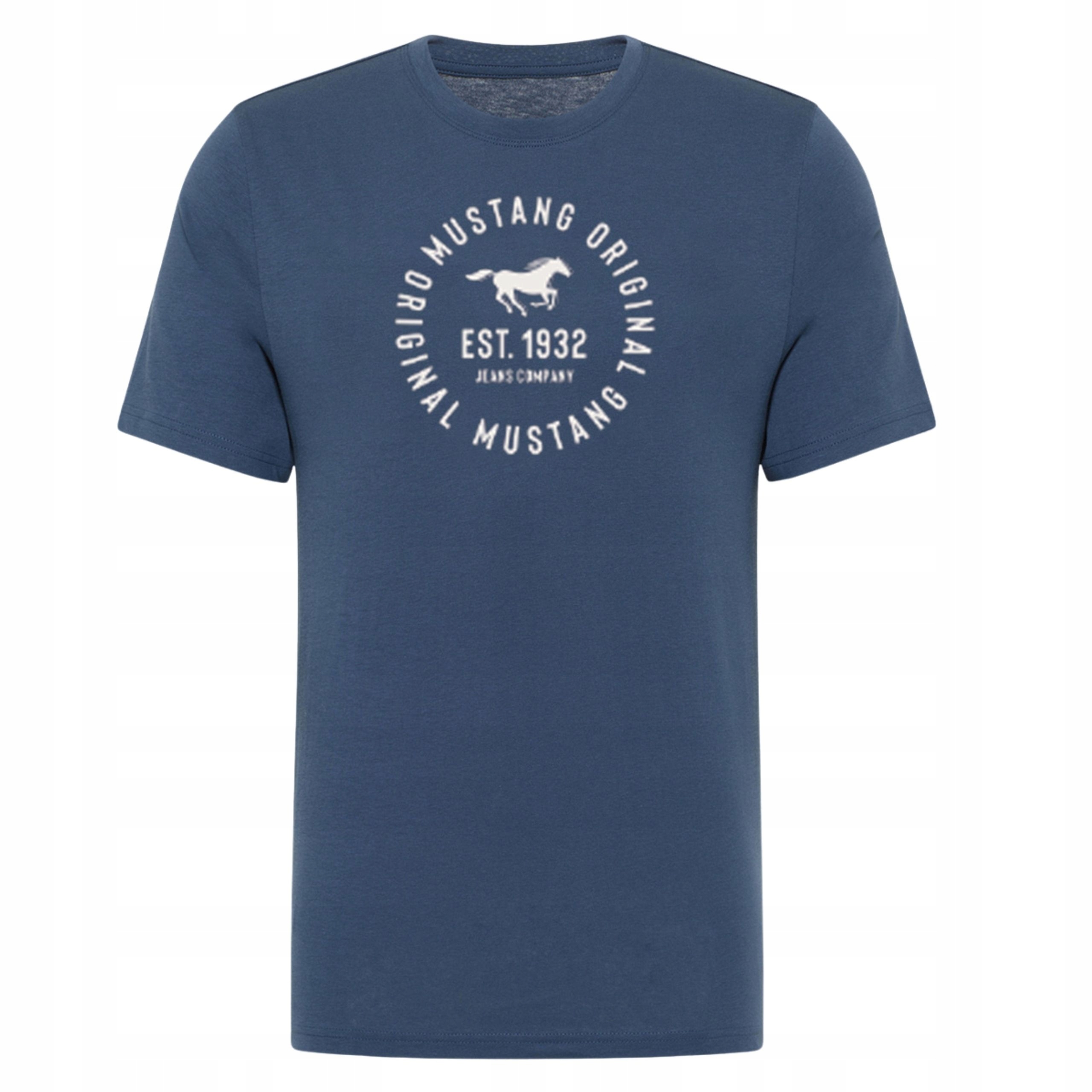 Pánské tričko Mustang Style Alex Granátové Na Každý Den Casual 6XL
