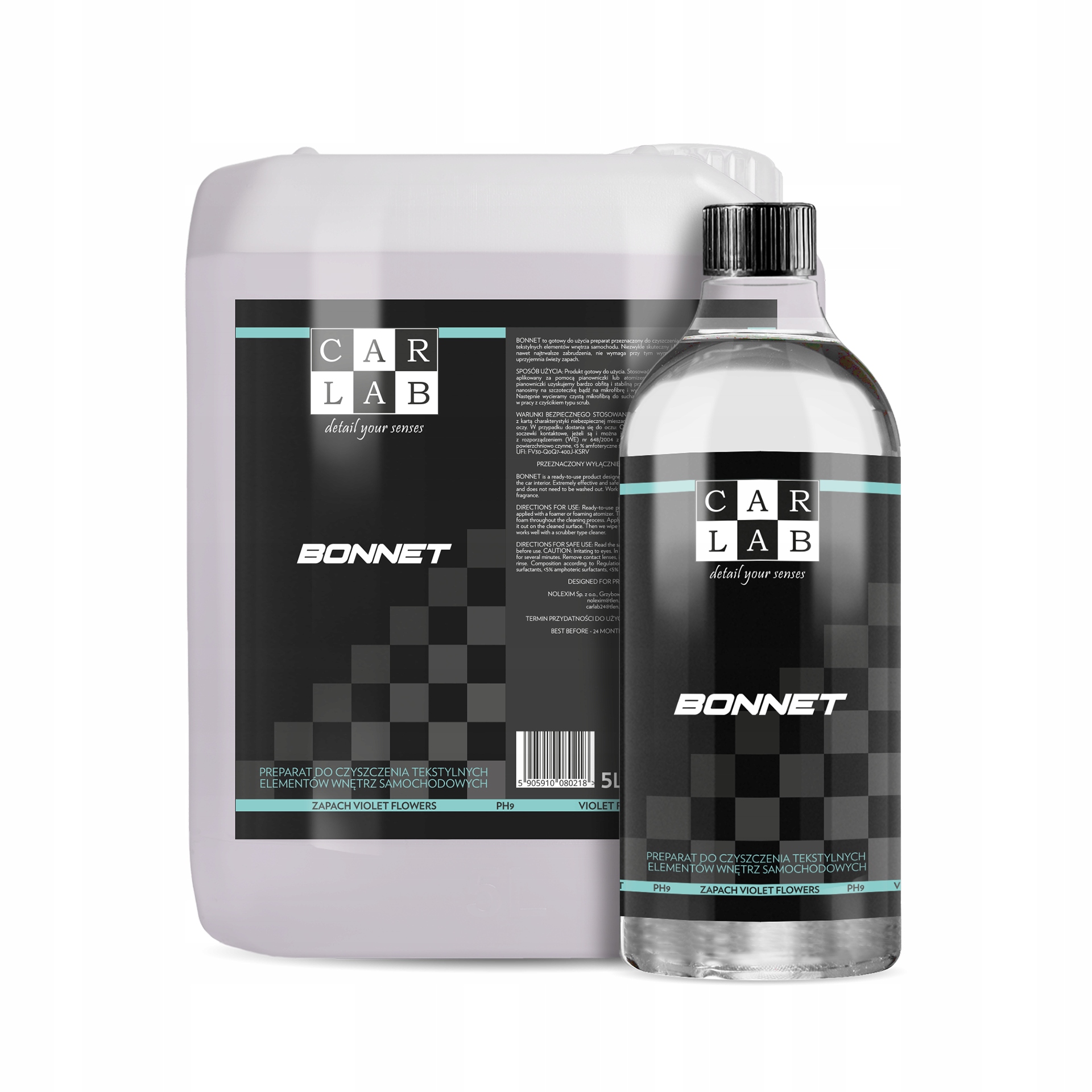 CARLAB BONNET 0,75L preparat do czyszczenia podsufitki oraz tapicerki EAN (GTIN) 5905910080201