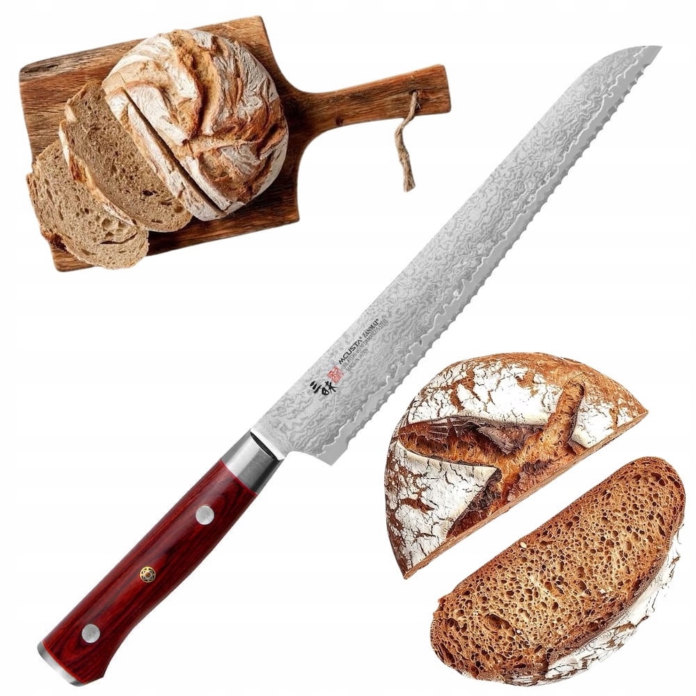 Mcusta Zanmai VG-10 Pro Flame Japonský ostrý kuchynský nôž na pečivo 23 cm