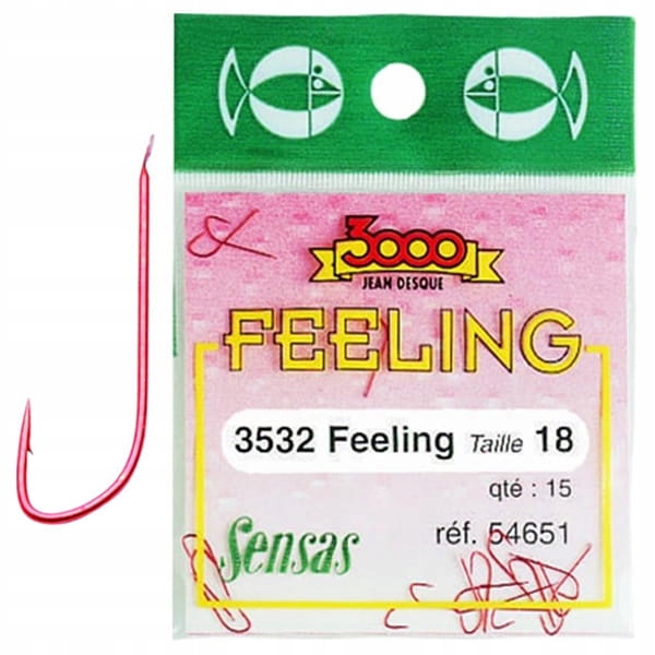 Haczyki Sensas 3000 Feeling 3532 Rouge Nr. 22 Spławik 15SZT