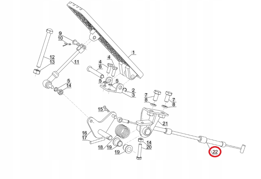 НОЖНОЙ ТОРМОЗНОЙ ТРОС MANITOU MI 15 18 30 827533