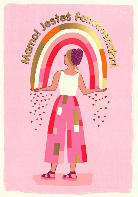 Kartka dla Fenomenalnej Mamy na dzień Matki Prezenty dla Mamy Laurka PR520