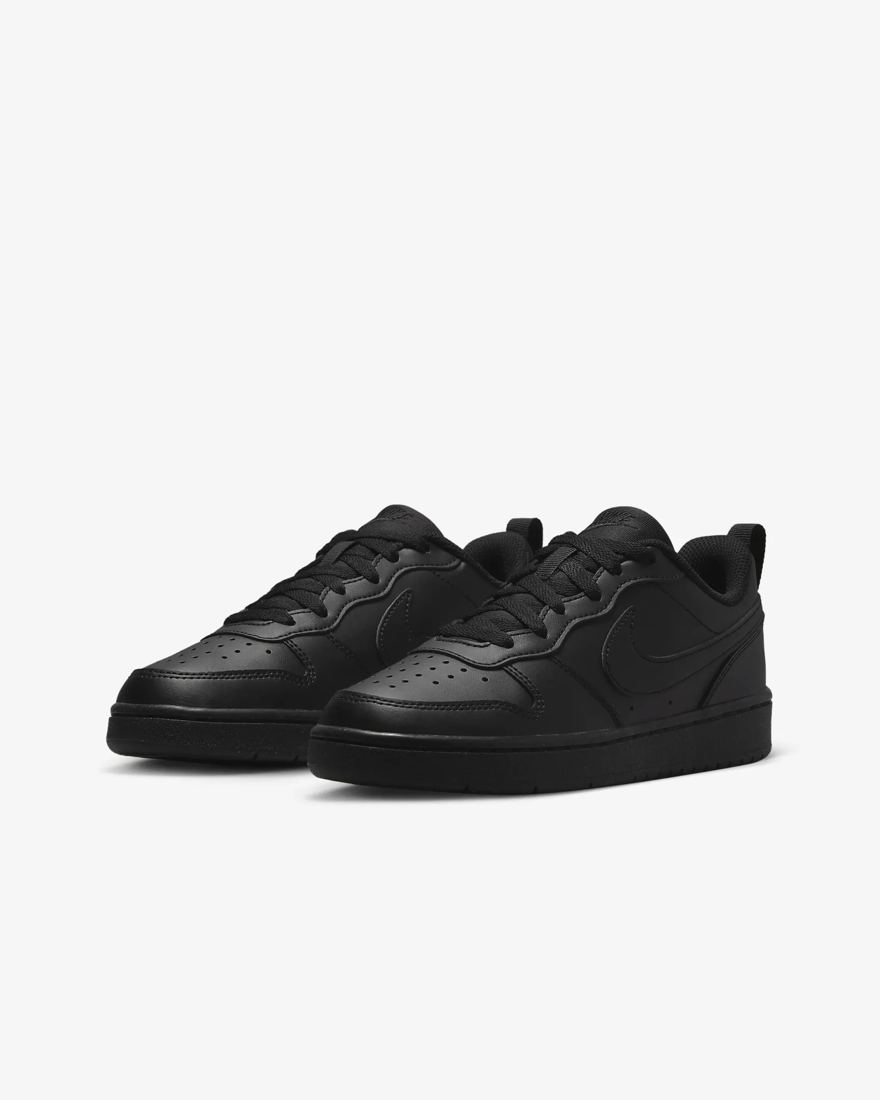 Nike sportovní obuv Court Borough Low 2 (gs) Černá Kožená BQ5448 001 35,5