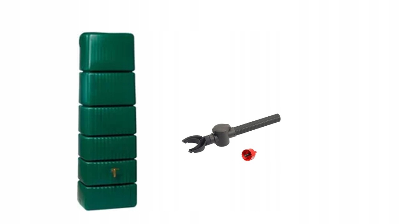 ZESTAW ZBIORNIK NA DESZCZÓWKĘ SLIM 300L ZESTAW ZIELONY