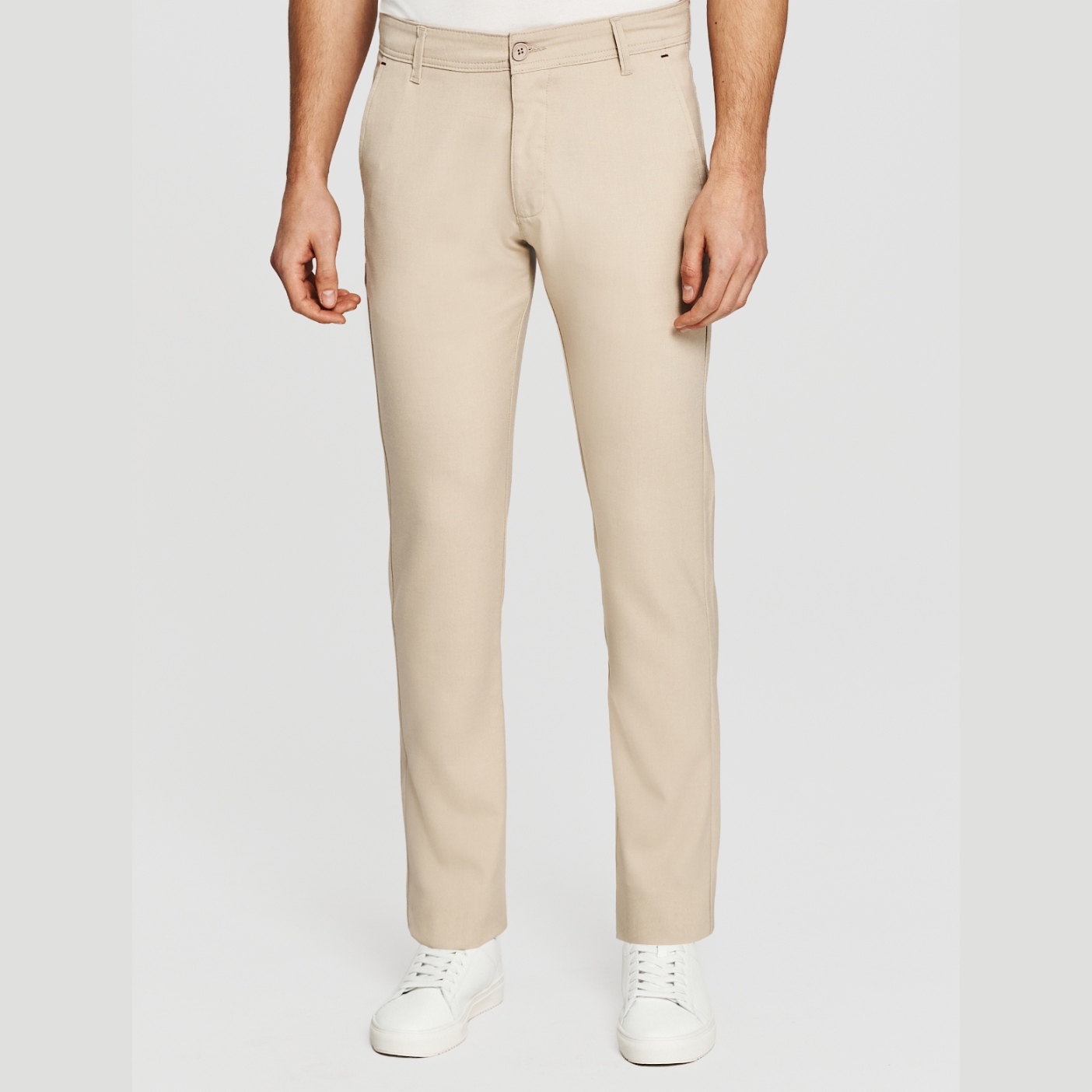 Béžové pánské chino kalhoty Slim Fit Pako Lorente vel. L30 W33