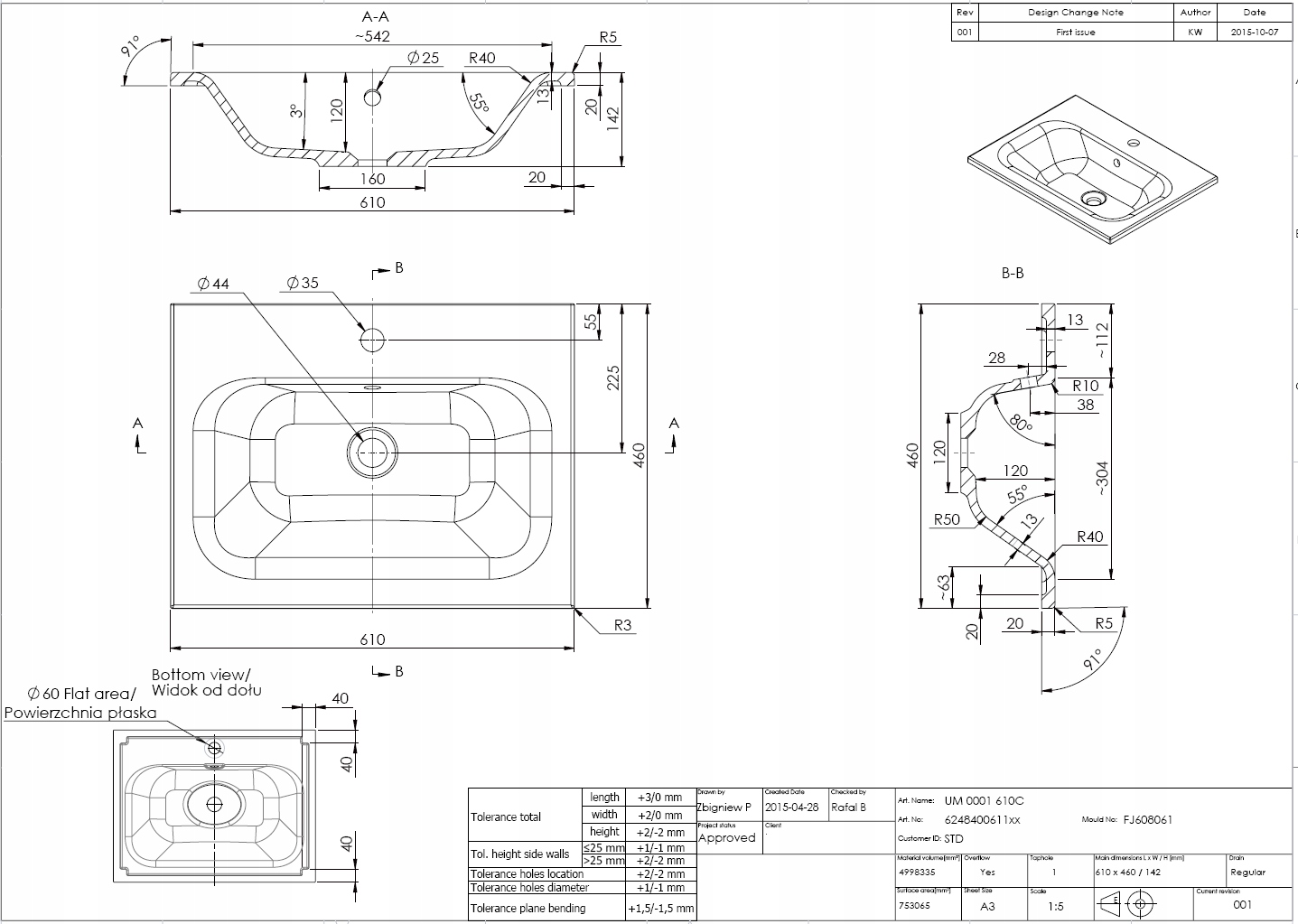 ZESTAW Biały POŁYSK - Push Click z umywalką !!! Marka Meble Noka